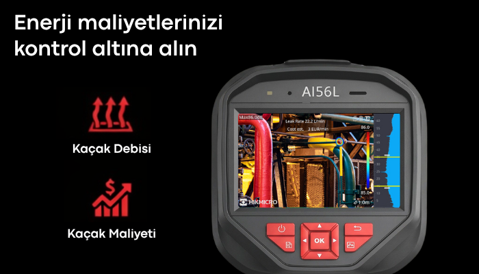 HIKMICRO AI56L Akustik Ses Görüntüleme Kamerası ile Enerji Maliyetlerinizi Kontrol Altına Alın